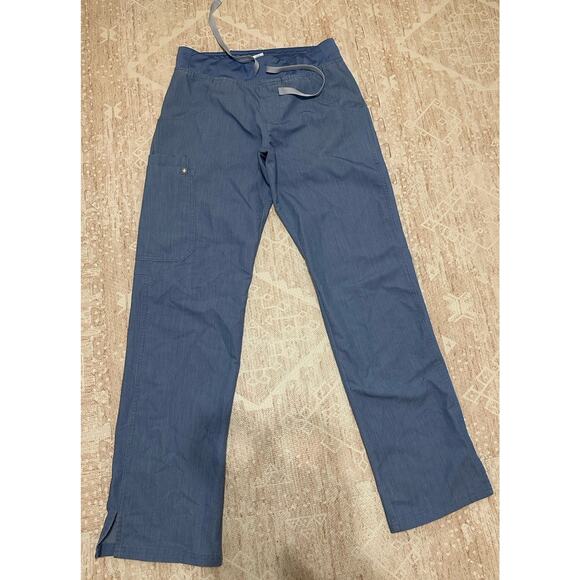 FIGS Livingston Basic Scrub Pants in Heather Denim Size XS - Picture 1 of 9